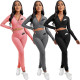 Pineapple grid embroidery fashion sweatpants suit Y71109