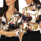 Casual Fashion Printed Multicolor Ladies Shirt Dress SMR10345