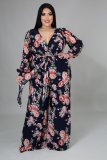 Sexy fashion plus size women's V-neck jumpsuit SMR10604