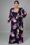 Sexy fashion plus size women's V-neck jumpsuit SMR10604