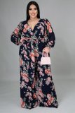 Sexy fashion plus size women's V-neck jumpsuit SMR10604