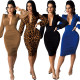 Sexy fashion white-collar night ladies V-neck dress SMR10587