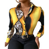 Casual Fashion Printed Multicolor Ladies Shirt Dress SMR10345