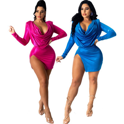 Sexy fashion solid color ladies two-piece suit SMR10433