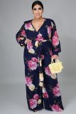 Sexy fashion plus size women's V-neck jumpsuit SMR10604