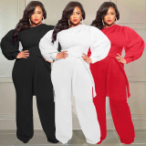 Plus size women's fashion casual sports one-piece pants S90086