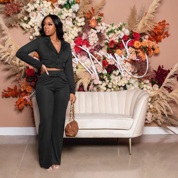 Women's 2021 autumn and winter new fashion casual small suit two-piece suit S90089
