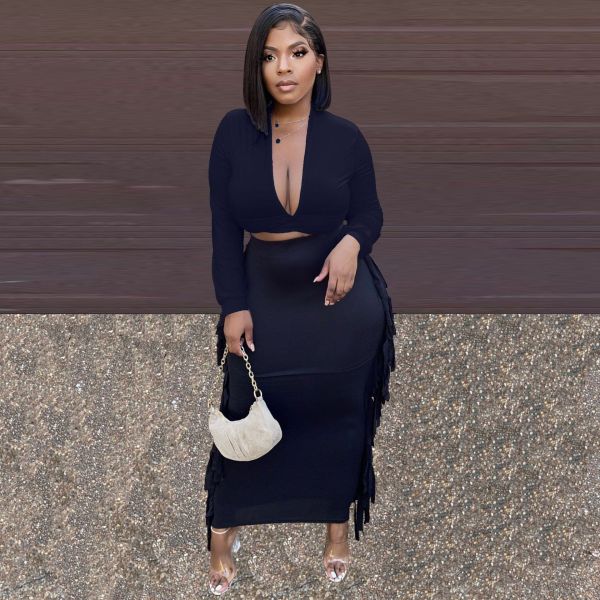 Cute and sexy two-piece skirt suit S66316