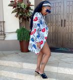 Fashion printed puff sleeve blazer S90082 