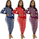 Autumn and winter fashion print jacket suit Y71119
