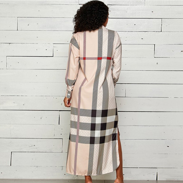 Women's plaid random print nightclub plus size women's stitching jacket H1738