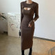Sexy hollow shawl shirt slim-fit split sling dress two-piece female 28413L