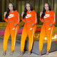 Two-piece leisure sports suit gradient positioning printing two-piece suit GH 074