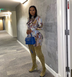 Explosive ink graffiti digital printing tight-fitting two-piece suit FFD1141