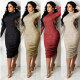 Sexy European and American halter sequin dress nightclub clothes A7213