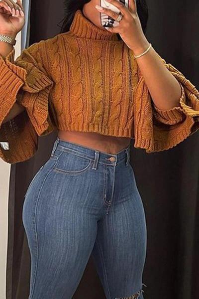 2021 autumn solid color short shawl top MY070