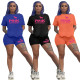 Letter sports street hipster hedging fashion casual two-piece suit MW8308