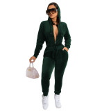 Korean velvet sexy fashion two-piece women's suit F162