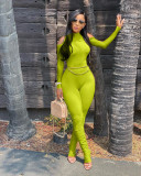 Women's sexy long pleated jumpsuit with zipper JC7029