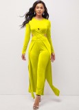 Women's autumn and winter multicolor leggings cross-cut cloak sweater two-piece suit W9323