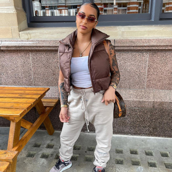 2021 winter new product hot sexy cropped short cotton vest cotton jacket 6275LF