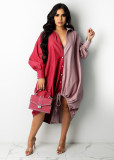2021 autumn and winter hot sale ladies over size loose denim shirt skirt irregular denim skirt G0422