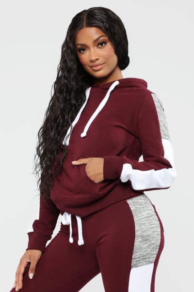 Sweater stitching autumn and winter new fashion casual suit DY1099
