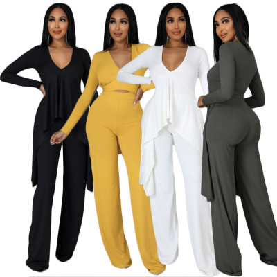 Two ways to wear pit strip V-neck sexy two-piece fashion women's suit F158