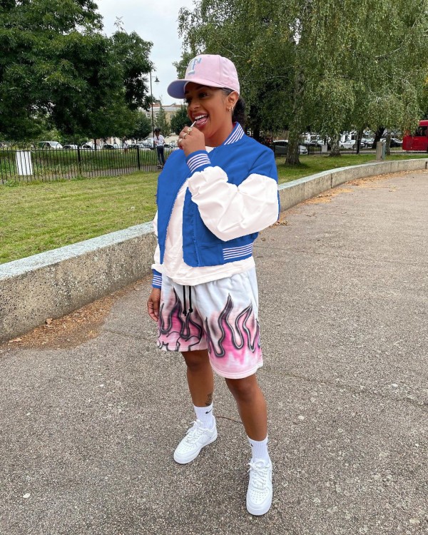 Fashion hip-hop style stitching threaded zipper baseball uniform jacket L21920
