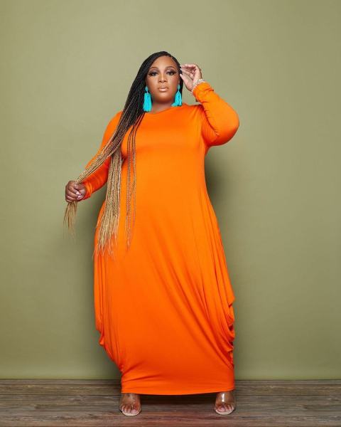 Large size autumn and winter new women's clothing irregular solid color dress S90091