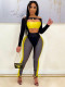 Women's 2021 winter new one-shoulder umbilical jumpsuit tight-fitting casual trousers suit K21ST576