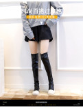 Over the knee length boots for women in large sizes, versatile and minimalist elastic