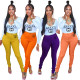 Fashion temperament women's long-sleeved solid color two-piece suit Y8087