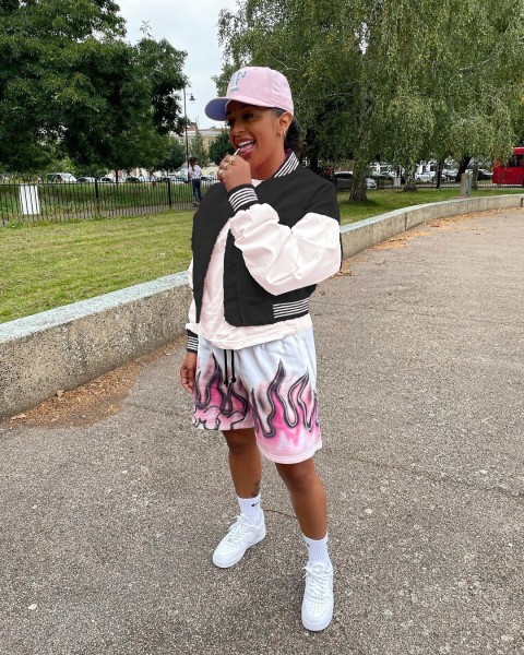 Fashion hip-hop style stitching threaded zipper baseball uniform jacket L21920