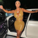 2021 autumn new women's fashion sexy low-cut hollow halter slim-fit buttocks imitation leather dress K21D05642