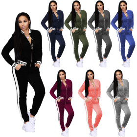 Velvet two-piece suit 6506