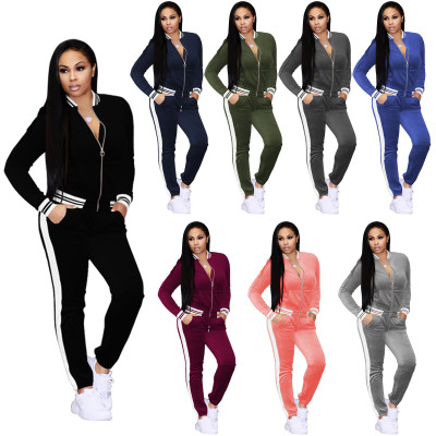 Velvet two-piece suit 6506