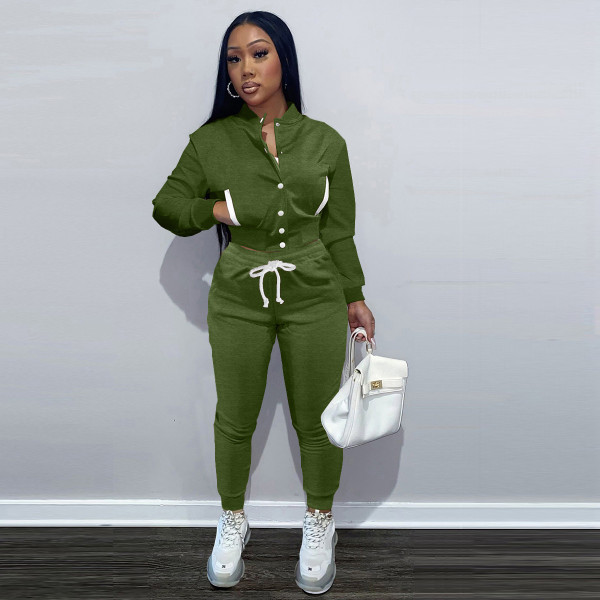 Jacket single-breasted plus fleece sweater baseball uniform sports suit TK6206