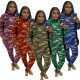 Fashion sports suit hot selling camouflage two-piece suit in Europe and America YM222