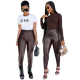 Fashion women's sexy skinny PU leather pants OL90680