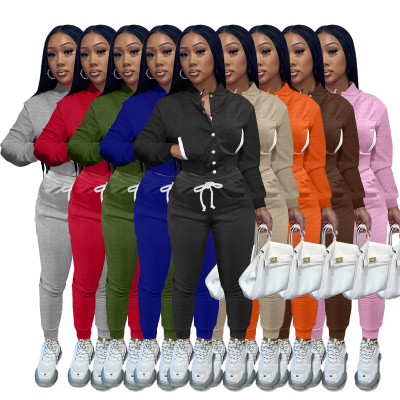Jacket single-breasted plus fleece sweater baseball uniform sports suit TK6206