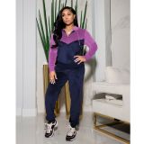 Velvet two-piece suit 6505