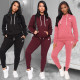 Slim casual hooded suit Casual sweater suit DD5555
