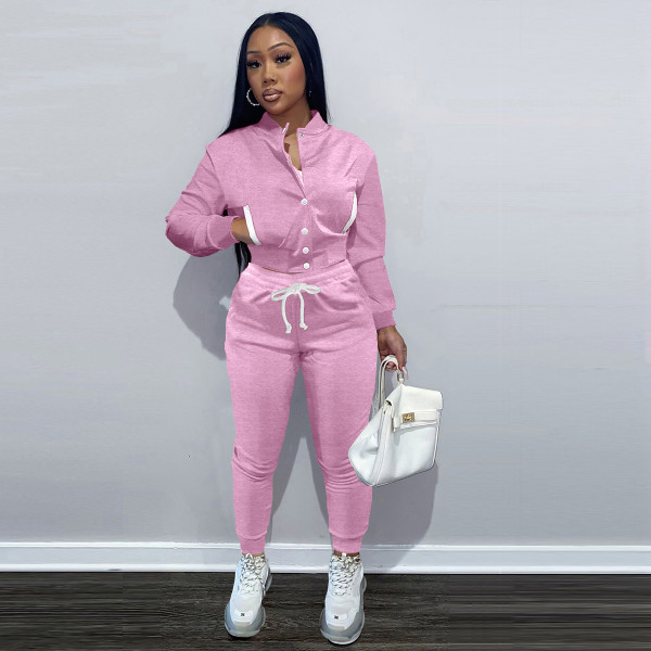 Jacket single-breasted plus fleece sweater baseball uniform sports suit TK6206