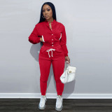 Jacket single-breasted plus fleece sweater baseball uniform sports suit TK6206