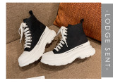 Canvas High Top 2021 New Sponge Cake Thick Bottom Increased Small White Shoes Women's Casual Sports Women's Daddy Shoes S620875045738