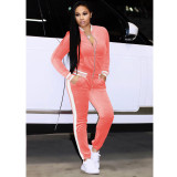 Velvet two-piece suit 6506