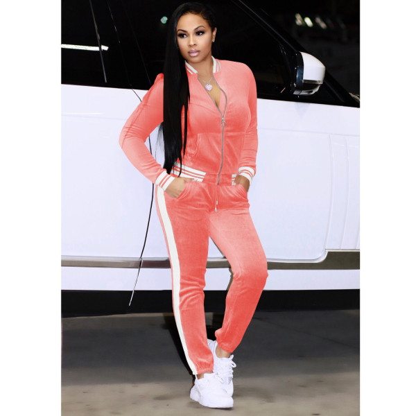 Velvet two-piece suit 6506