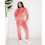 Autumn and winter velvet two-piece suit 6501