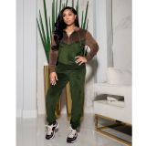 Velvet two-piece suit 6505